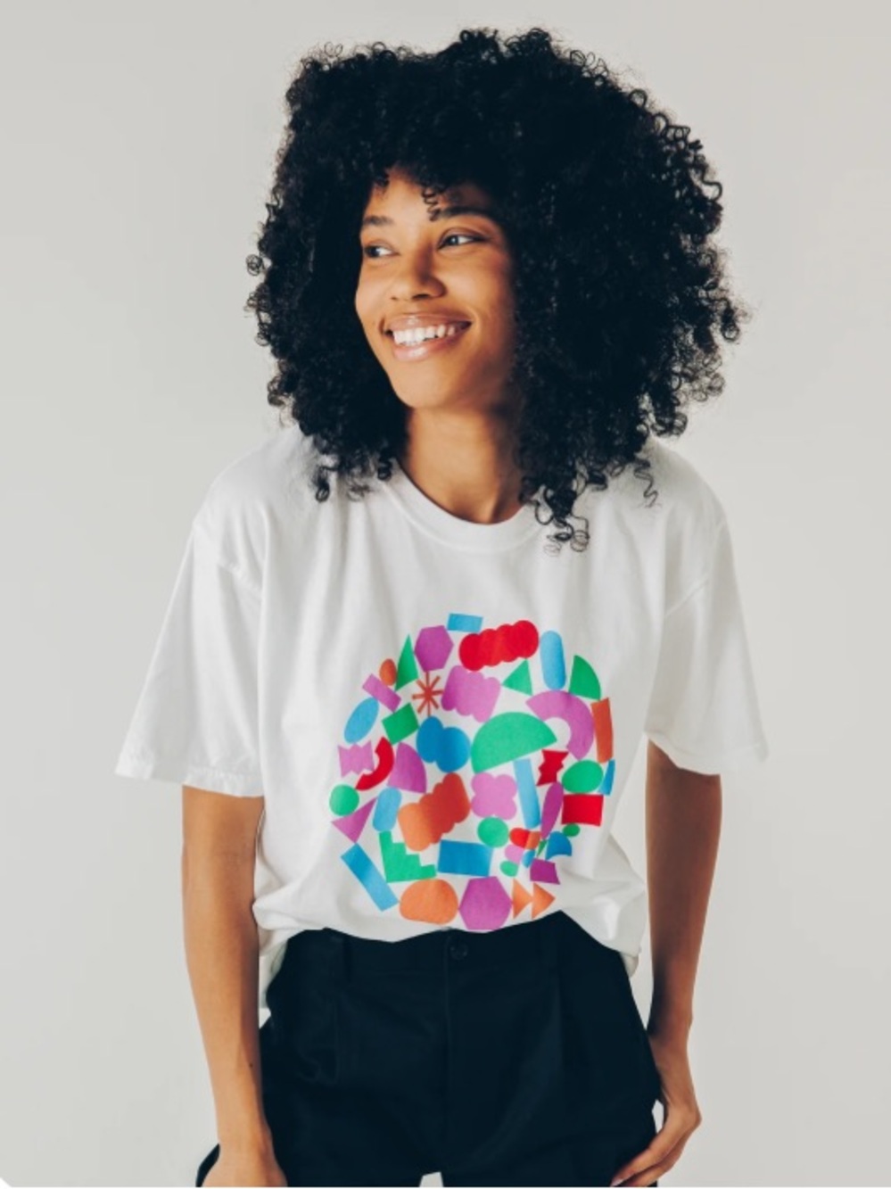 Figma Shape Up Tee in Size Medium Cotton Colorful
